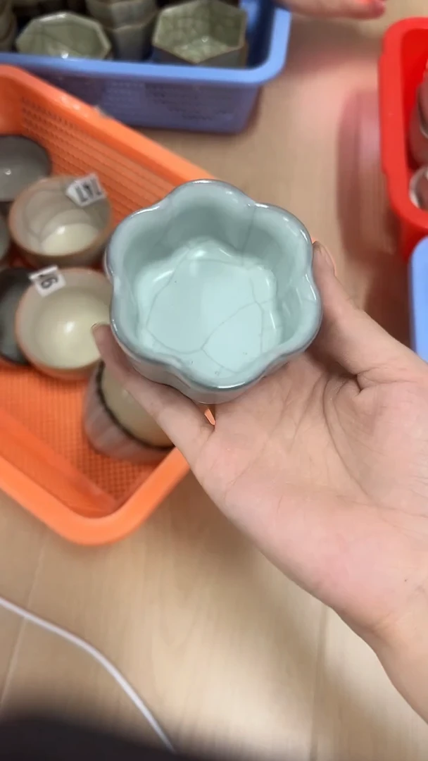 龙泉云间青瓷小米茶器