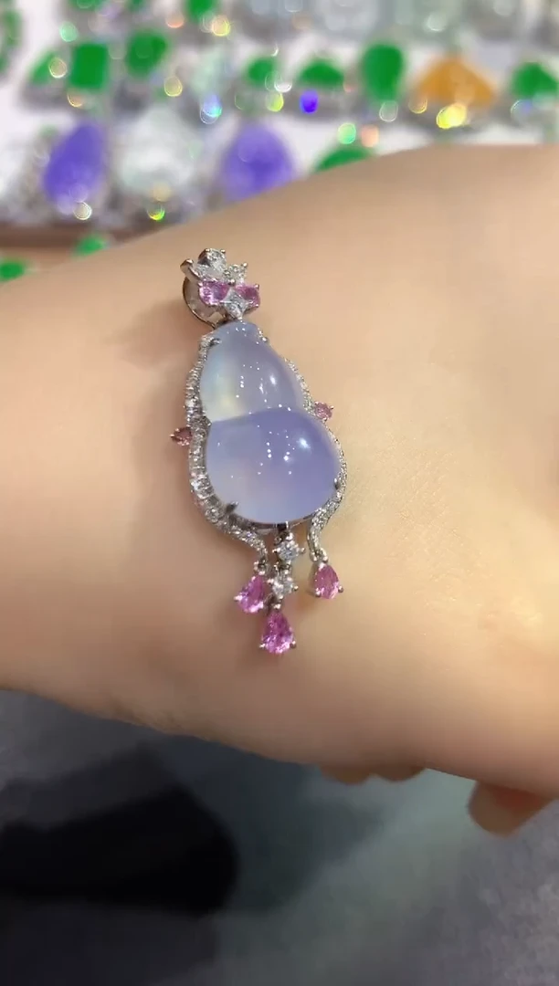 颈饰18K金镶嵌翡翠86-吊坠