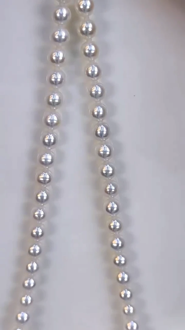 项链18K金镶嵌淡水珍珠6-7