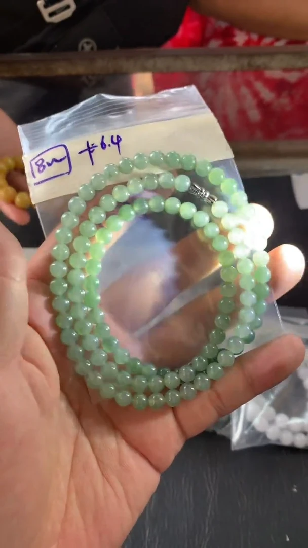 定制翡翠未镶嵌翡翠珠串