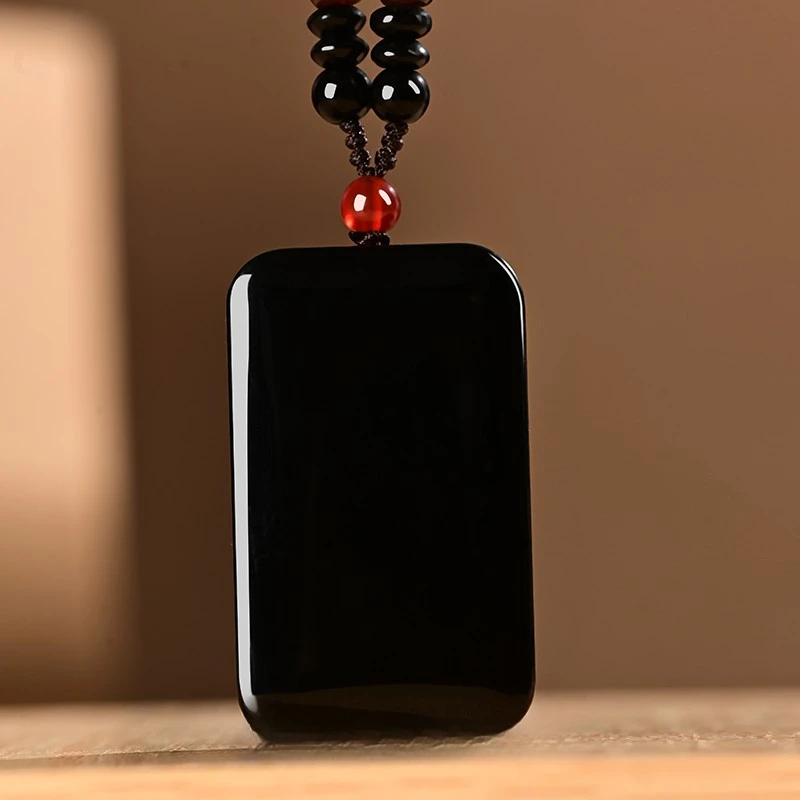 保真和田玉墨玉平安无事牌吊坠平安无事牌男女大气新疆玉石玉牌坠