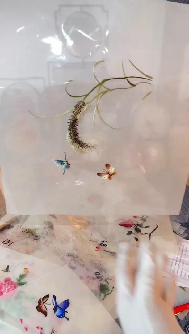 织绣非遗苏绣手工双面绣 20公分  214号