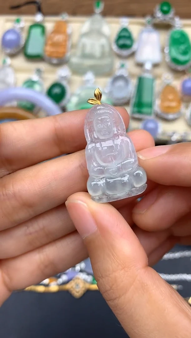 翡翠18K金镶嵌颈饰122-春日珠宝