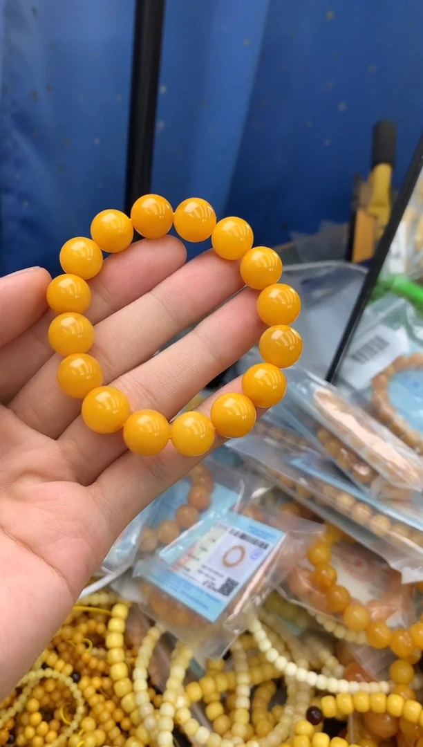 裸石蜜蜡未镶嵌手串