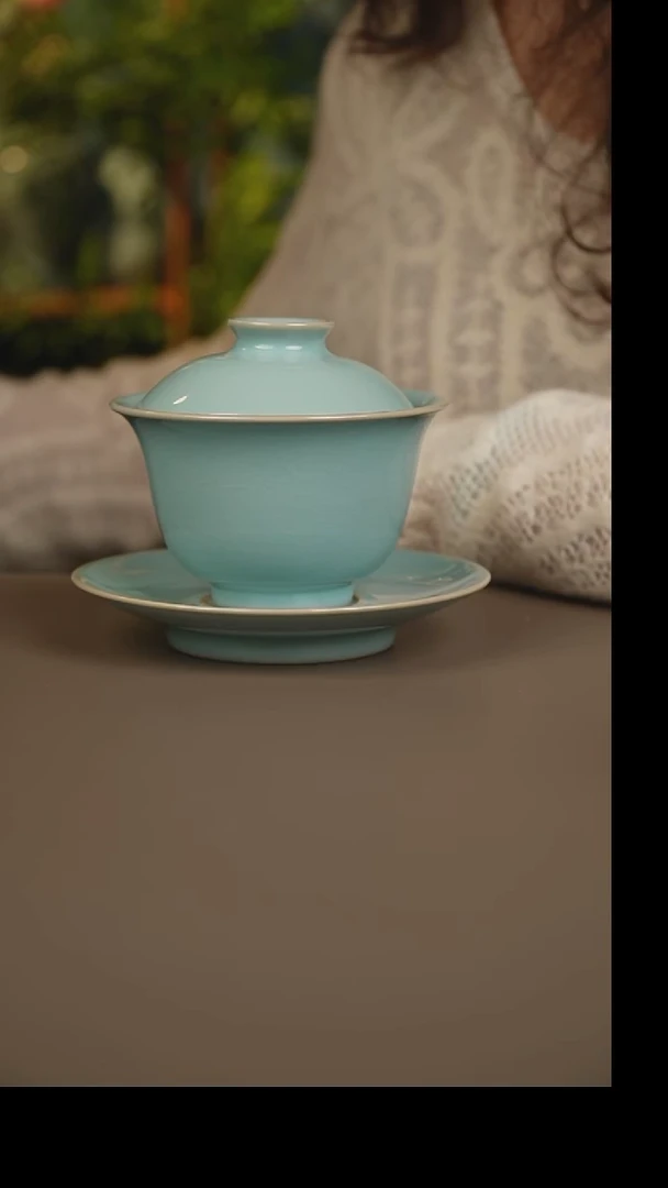 杯省工赵志强元宝盖碗微暇