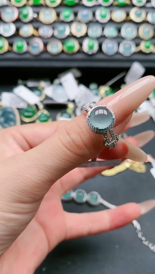 【闪购商品】翡翠戒指银S925镶嵌11111