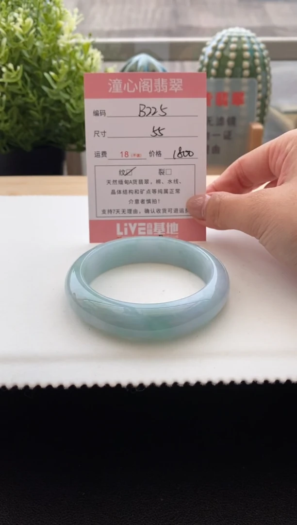 未镶嵌手镯翡翠55.6圈口 编码 b225