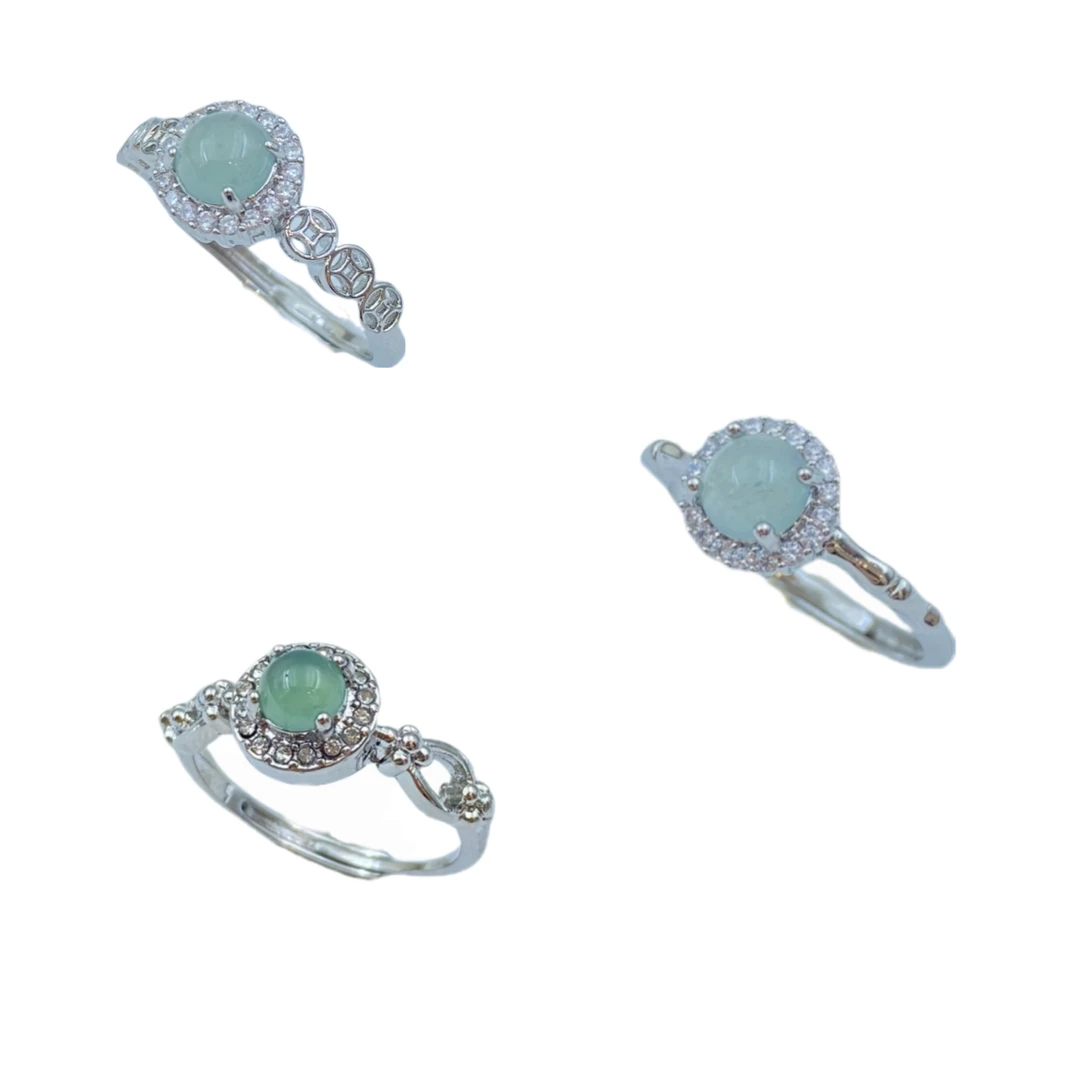 翡翠圆蛋面戒指A606X，A573X合金多样性只发一件