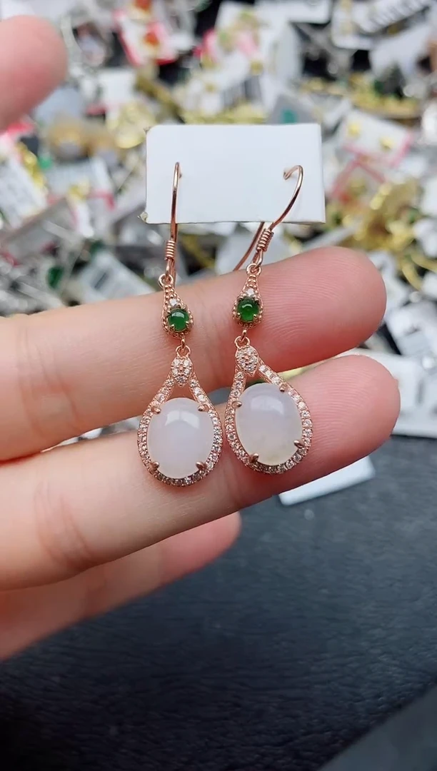 银S925镶嵌戒指翡翠1