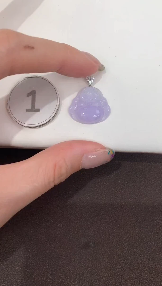 颈饰18K金镶嵌翡翠天然缅甸A货翡翠