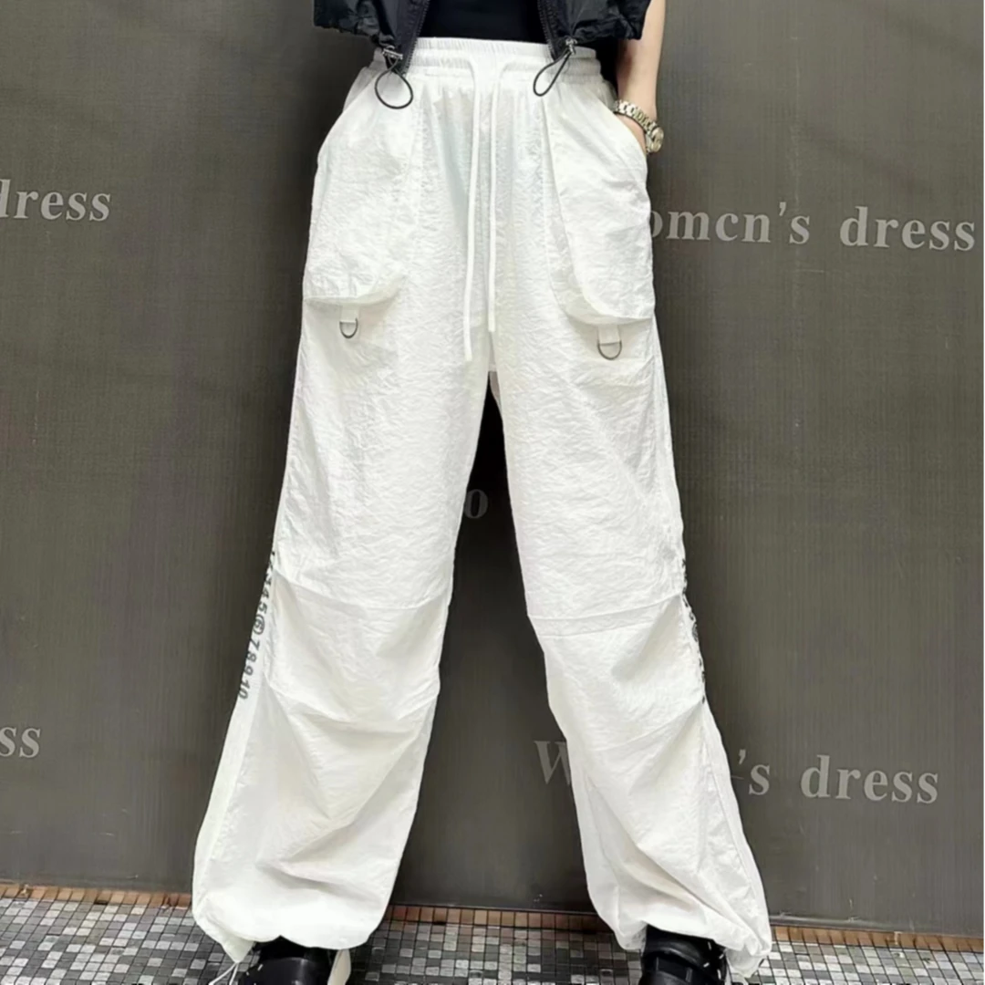 休闲风轻职风工装裤夏季休闲裤百搭直筒休闲清凉感
