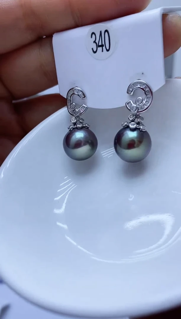 【闪购商品】淡水珍珠耳饰银S925镶嵌340