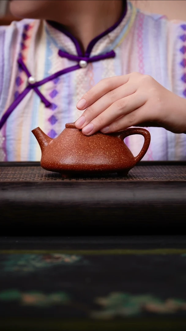 茶壶紫砂桂花砂 子冶石瓢