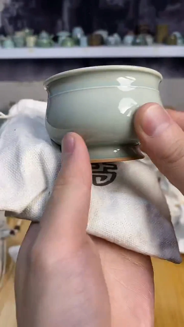 【山隐青瓷】柴烧主人杯   030