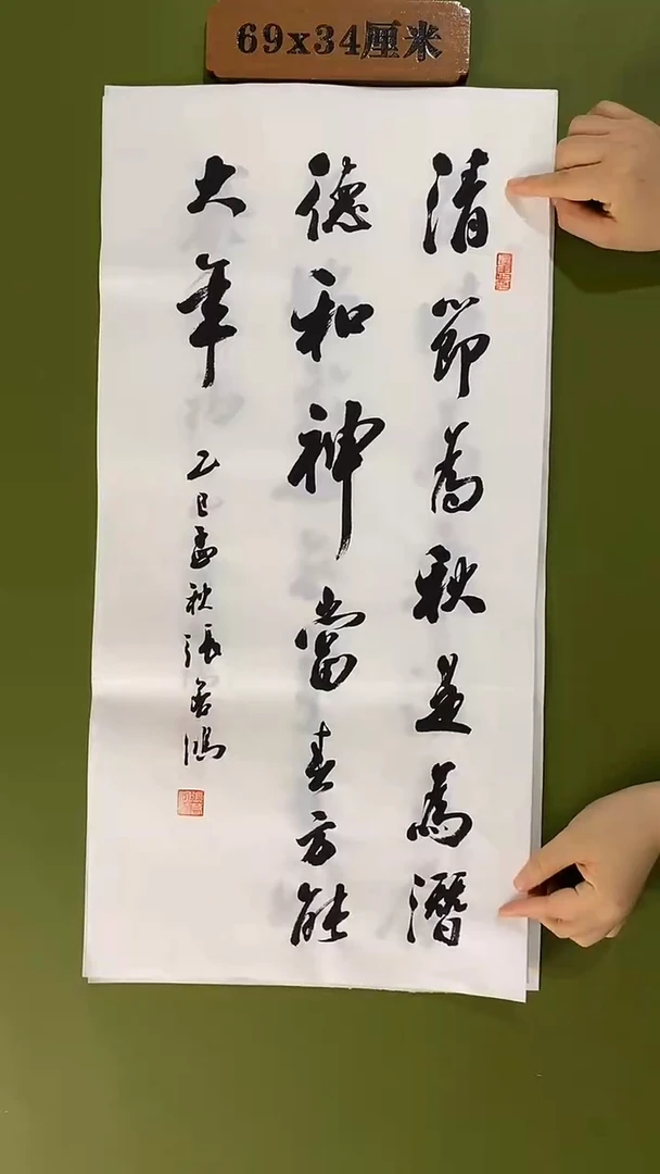 书法书法 张若鸿 尺寸69cm*34cm