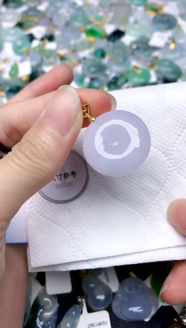 颈饰银S925镶嵌翡翠天然A货翡翠