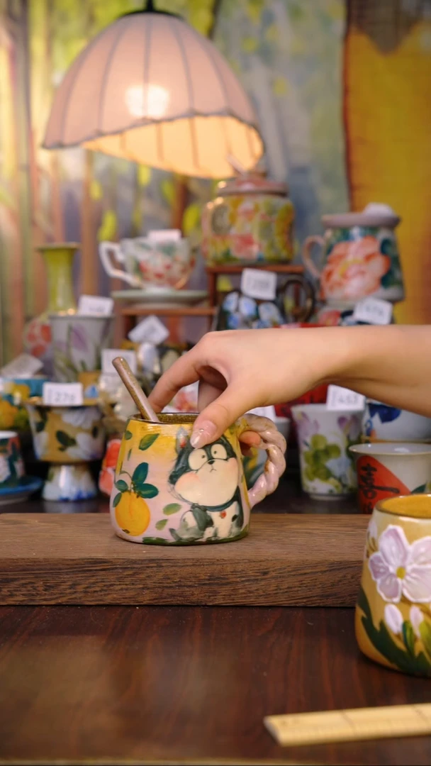 摆件泥垚手作 景德镇手工手绘器物