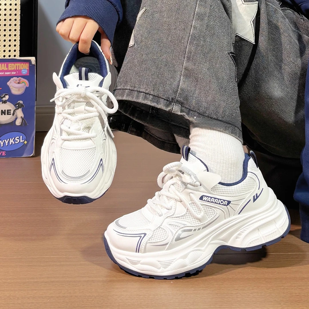 回力厚底增高超轻老爹鞋女2026春季新款百搭潮流网面休闲运动鞋子