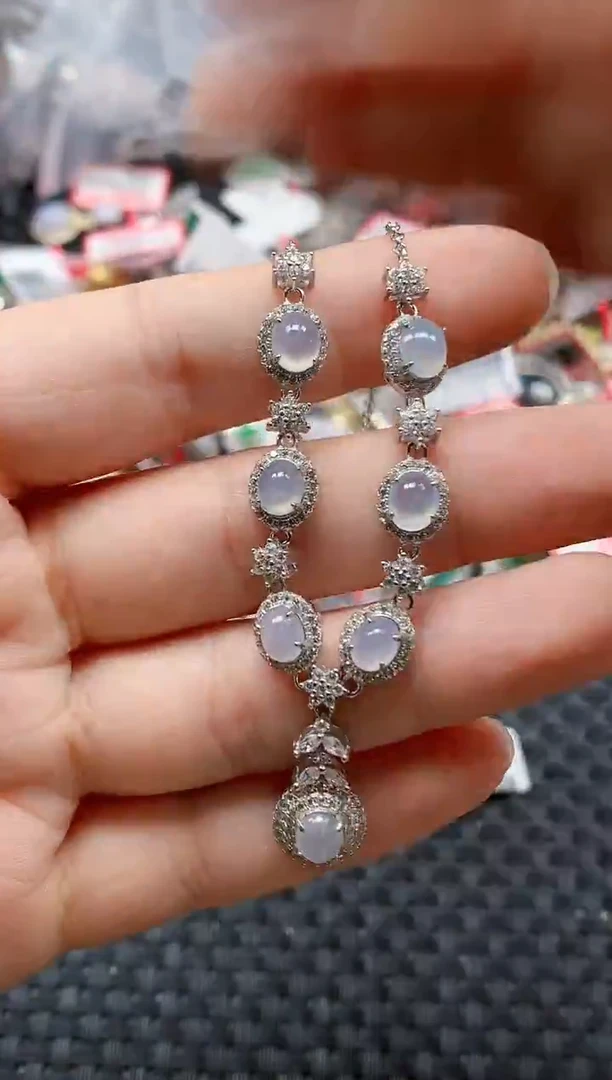 银S925镶嵌戒指翡翠天然A货缅甸翡翠