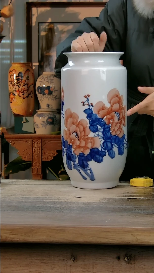 【闪购商品】瓷片景德镇纯手工釉下彩精品花瓶