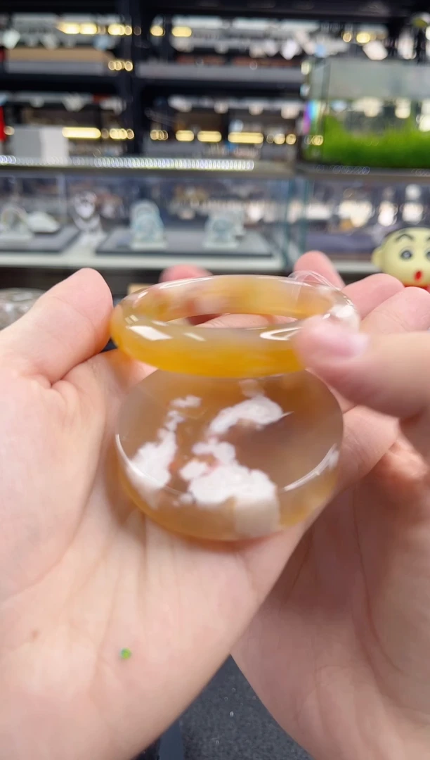 未镶嵌手镯石英质玉57圈口 （赠品镯心）3655