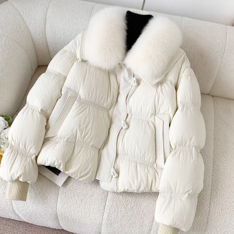 Y231【出口原单鸭绒】新款冬季高端专柜月光白羽绒服-喵喵