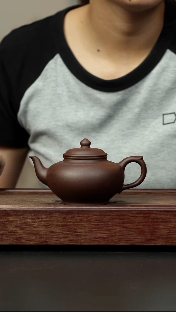 紫砂茶壶老紫泥 笑樱