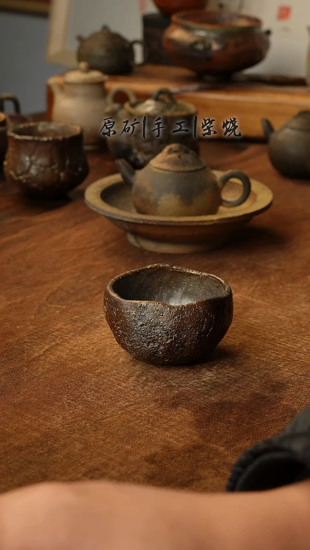 柴烧手捏主人杯22