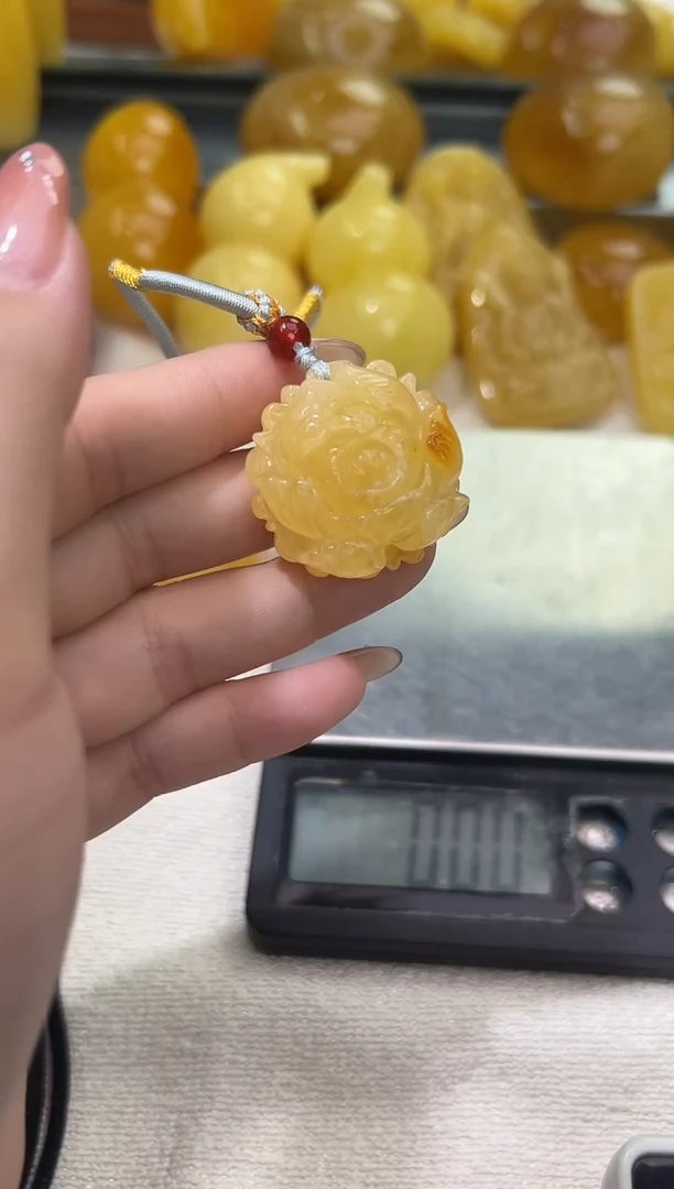 裸石琥珀未镶嵌琥珀蜜蜡吊坠