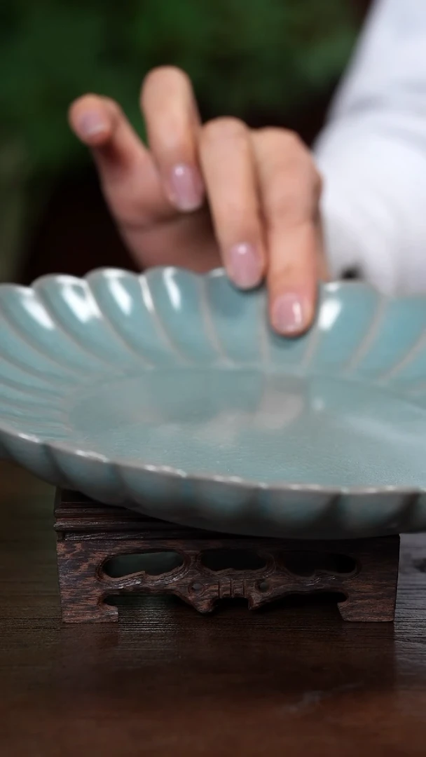 【闪购商品】宝丰清凉寺原产地汝瓷花口盘