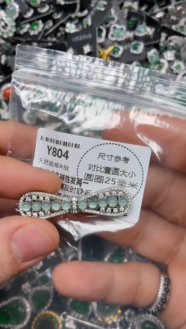 颈饰未镶嵌翡翠Y804发夹