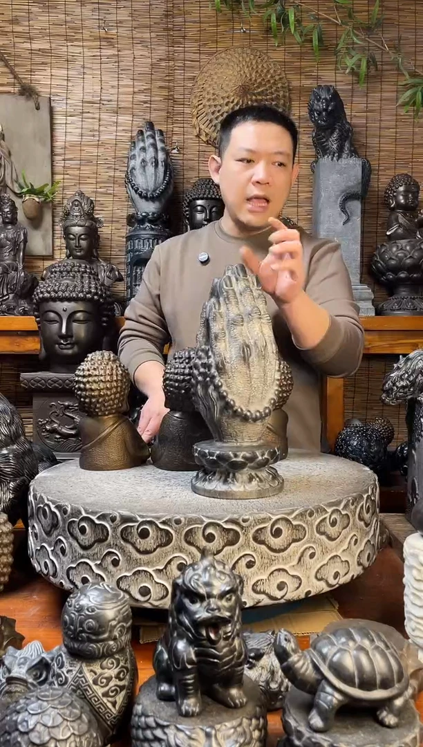 石材34佛手天然青石雕刻