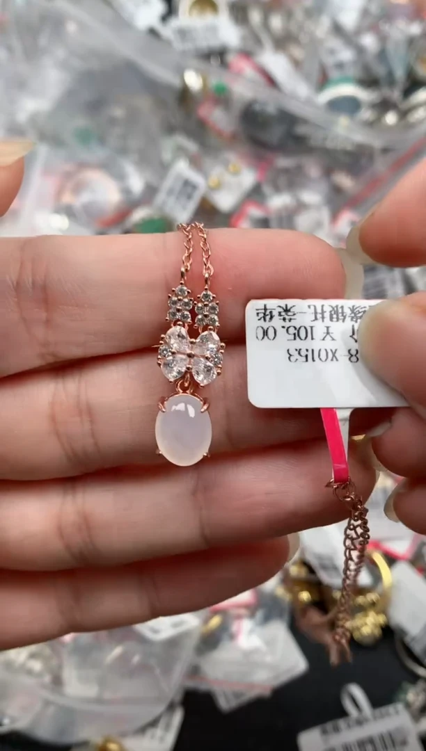 翡翠戒指银S925镶嵌天然A货缅甸翡翠