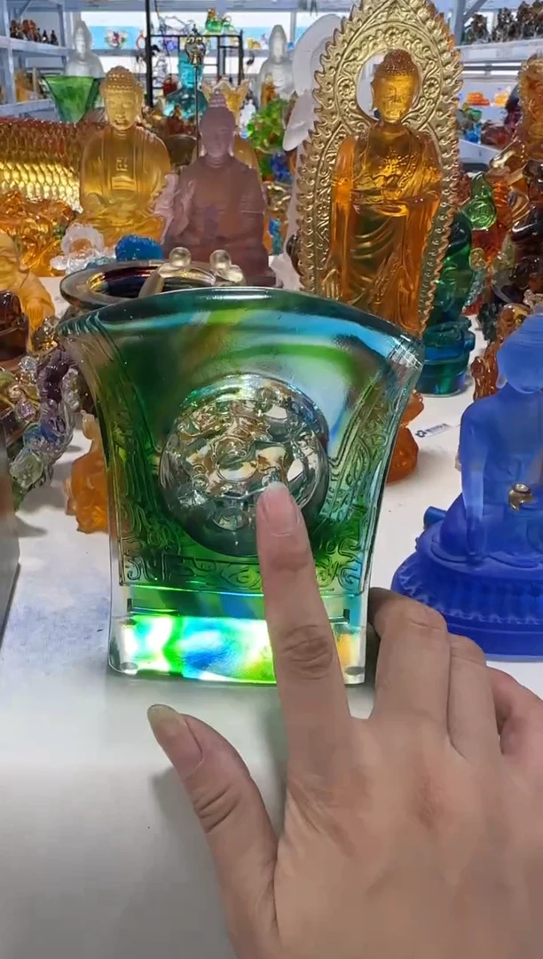 手工艺品琉璃513 府上有龙  微瑕作品  不退不换  介意勿拍