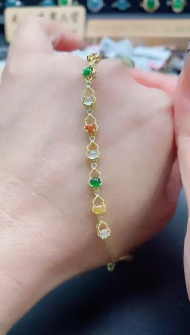 银S925镶嵌戒指翡翠1