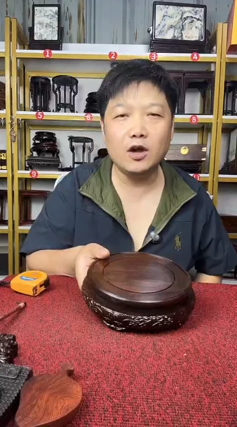 木时**客非洲黑檀圆底座15CM