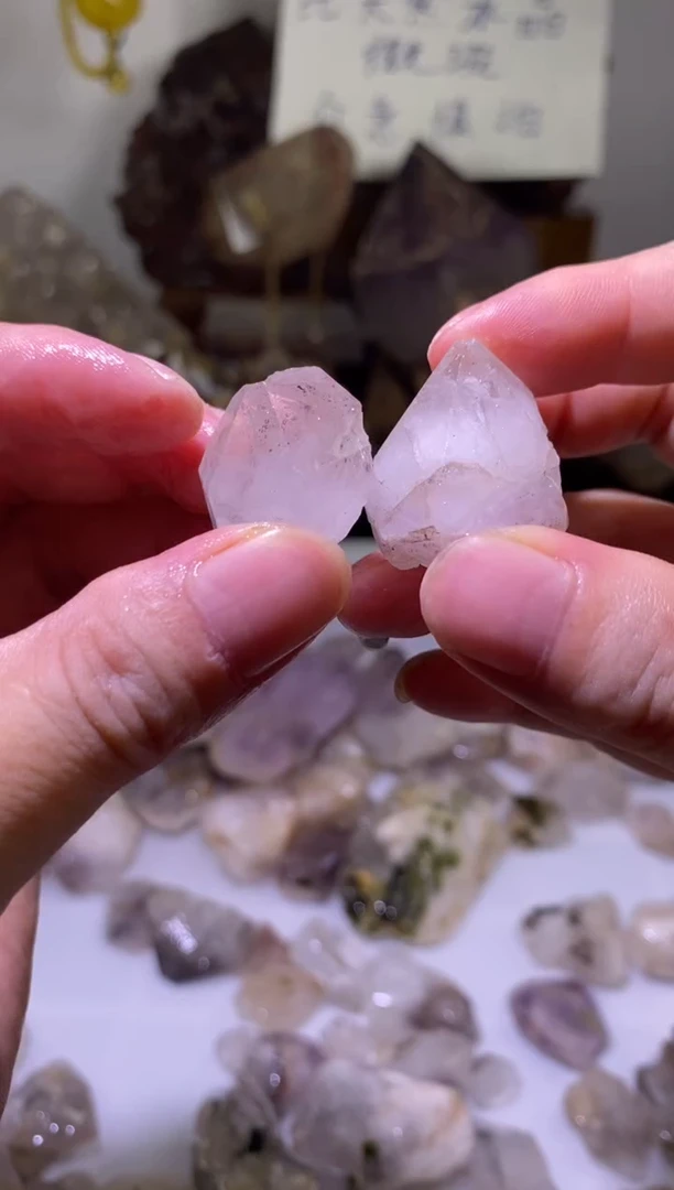 未镶嵌珠宝半成品水晶22号2颗四川超七花园水晶