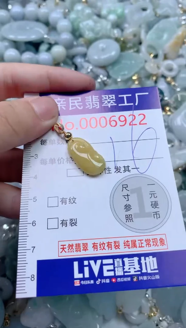 翡翠未镶嵌颈饰6922