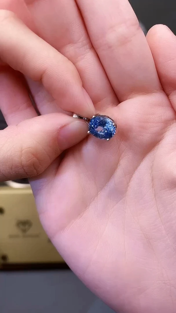 银S925镶嵌颈饰海蓝宝石98