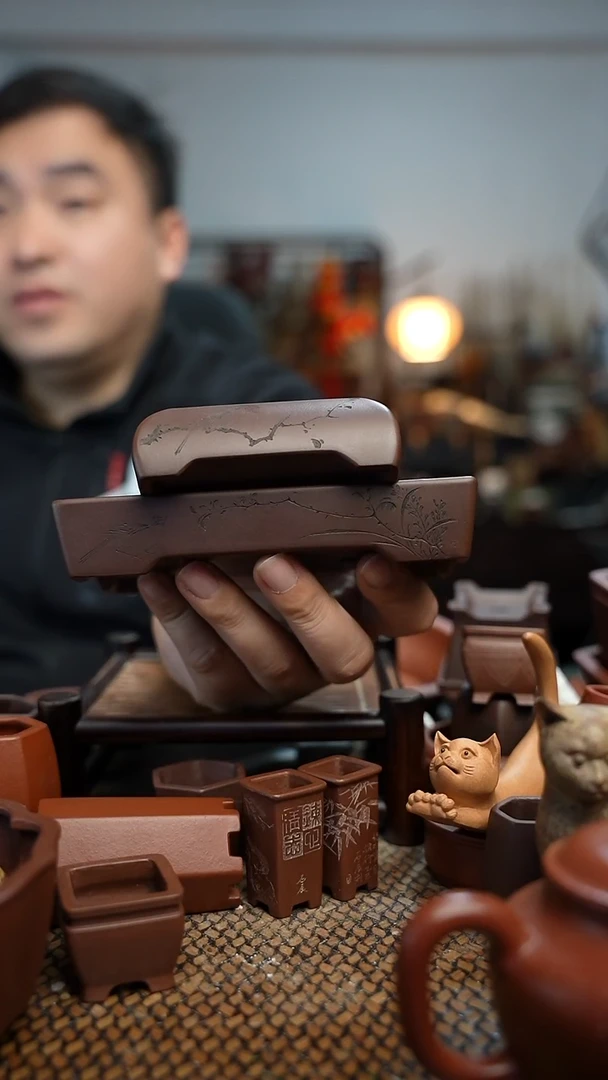 紫砂花盆卡*長木軒精品紫砂