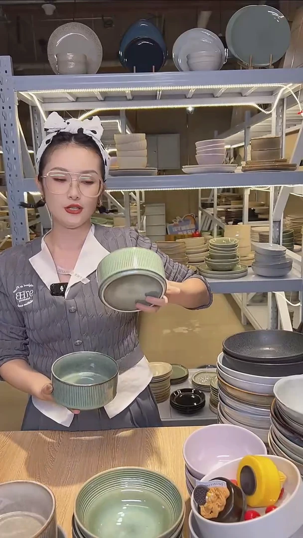 瓷198外贸尾货高温釉下彩陶瓷餐具默认微瑕