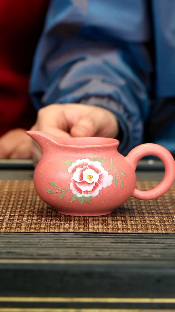 【闪购商品】紫砂茶壶HST28牡丹公道 白泥