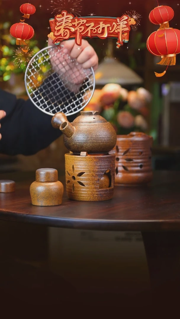 【闪购商品】大炮嘴侧把+直筒炉+灯罐+烤网000