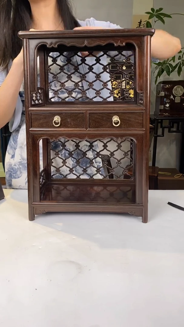 红酸枝木类端景台大红酸枝茶棚