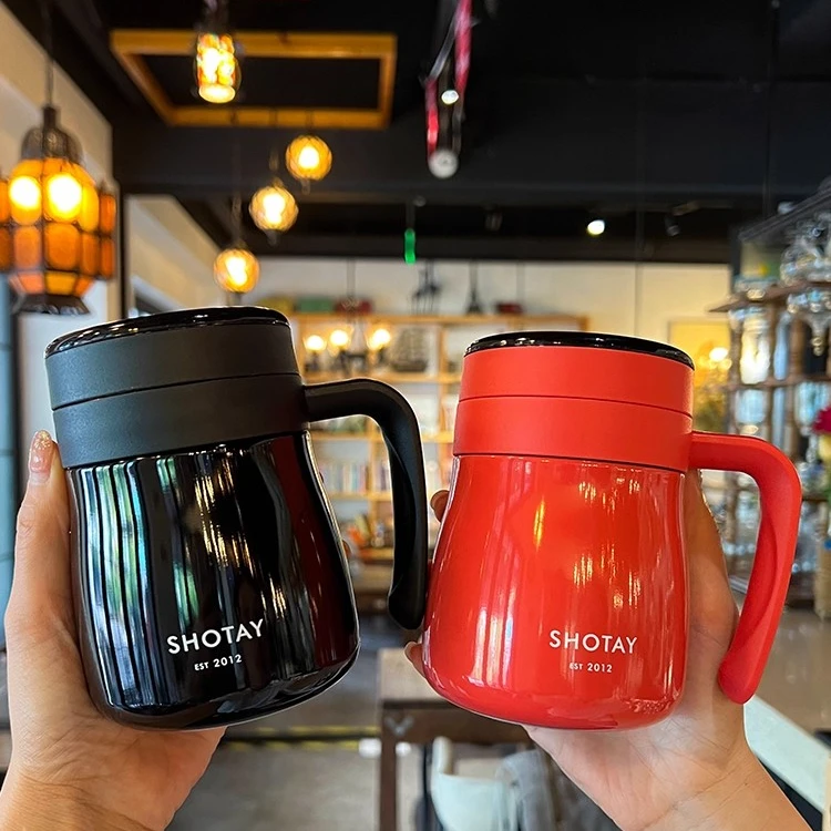 尚泰正品女小型保温杯不锈钢带手柄办公杯茶水分离泡茶咖啡杯子