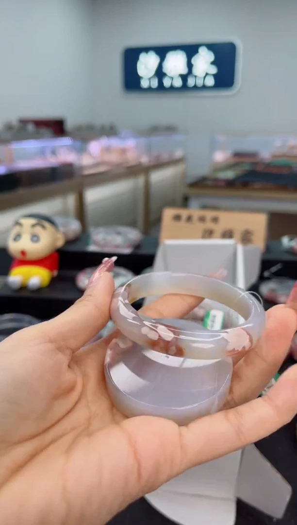 石英质玉手镯未镶嵌56圈口（赠品镯心）3590114