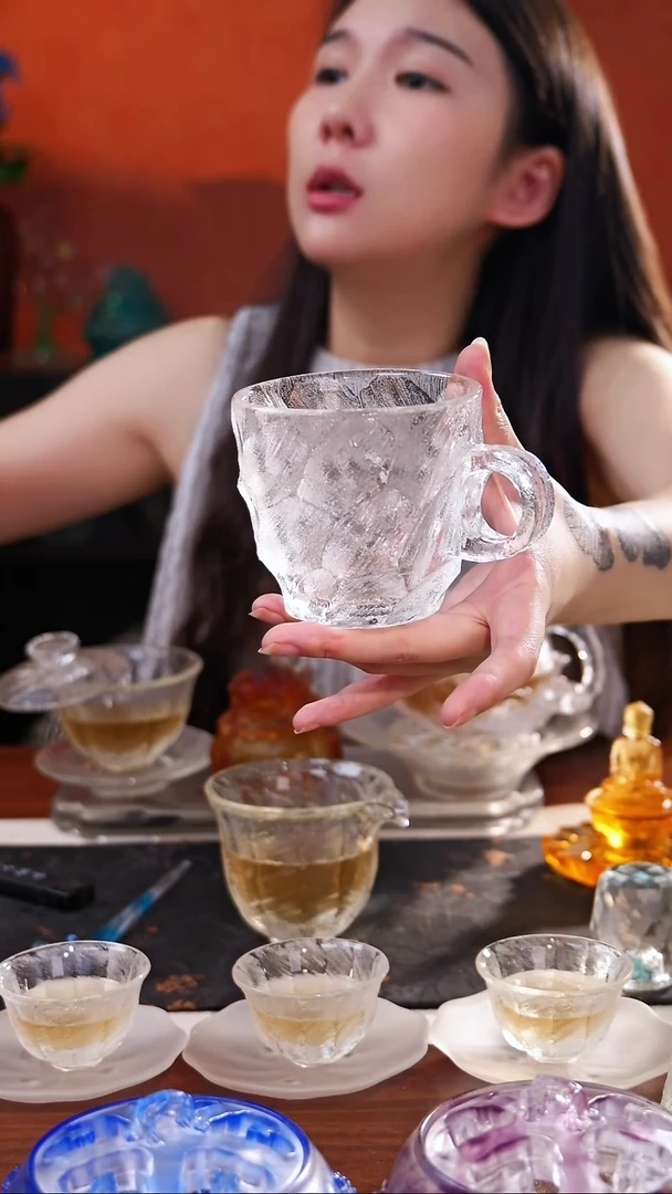 原矿水晶侧把马克杯