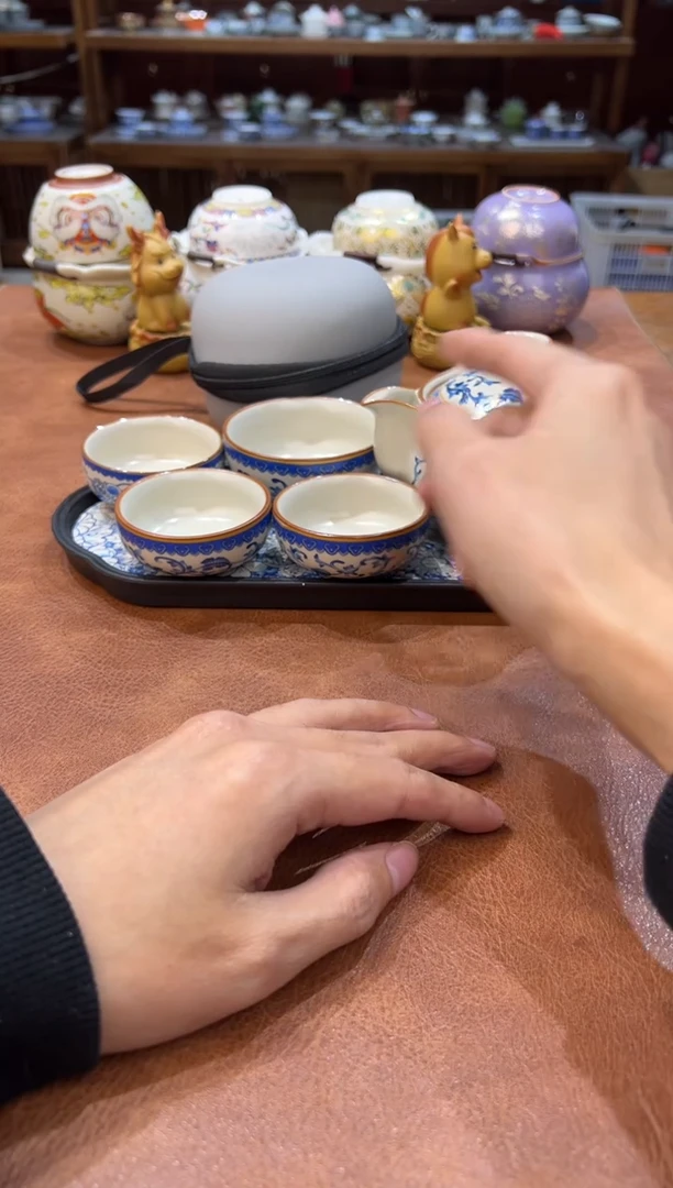 真的很便宜会开片的旅行茶具
