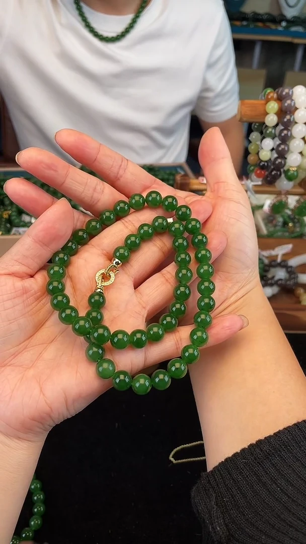 颈饰未镶嵌和田玉卡10妈妈链