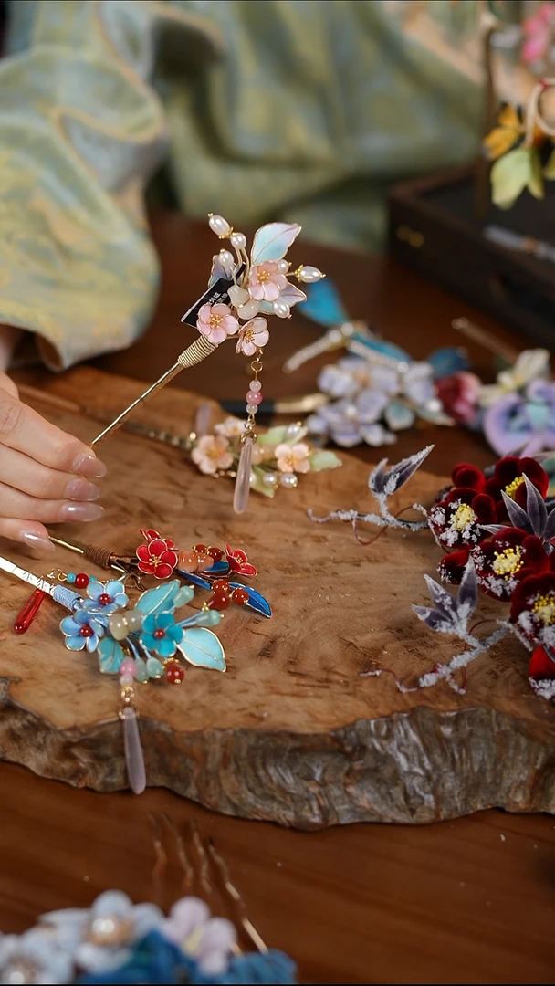 铜合金无苏绒发簪3